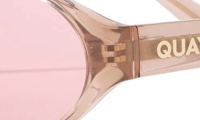 Quay Aura Points 55mm Oval Sunglasses In Pink