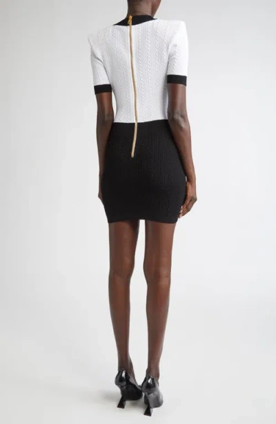 Balmain Two-tone "bodycon" Dress In Multi