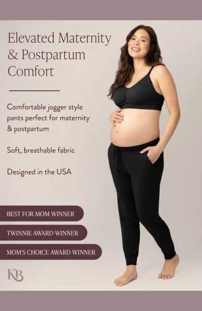 Kindred Bravely Tapered Maternity Lounge Joggers In Black