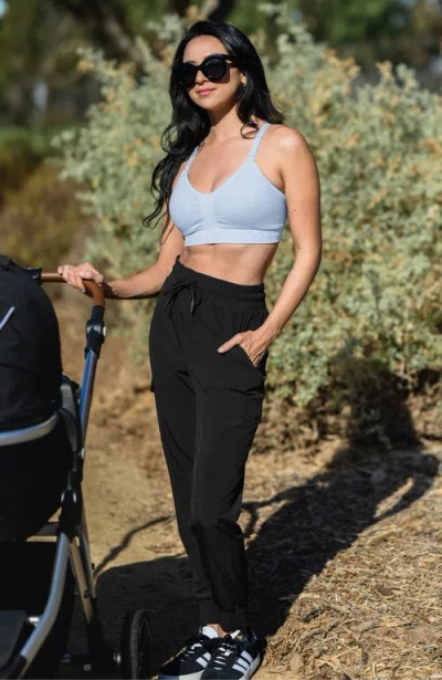 Kindred Bravely Tapered Maternity Lounge Joggers In Black