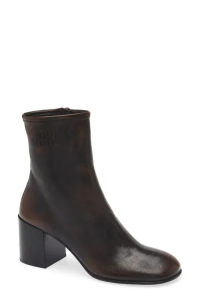 Miu Miu Block-heel Leather Boots