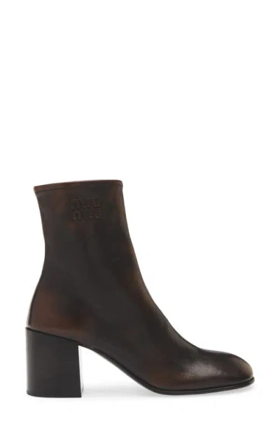 Miu Miu Block-heel Leather Boots