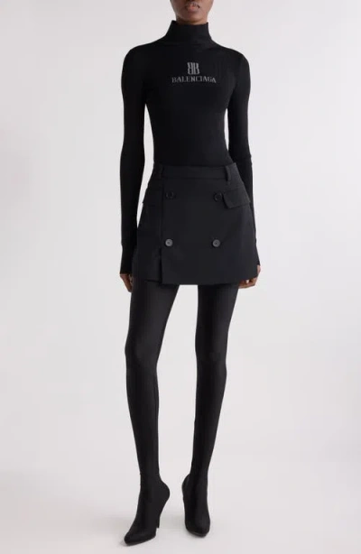 Balenciaga Skirts With Belt Loops And Front Pockets In Black