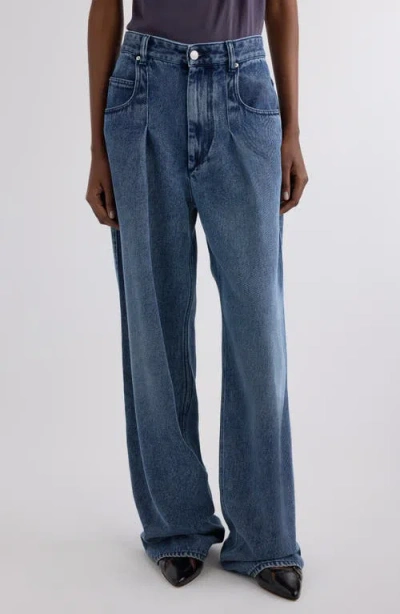 Isabel Marant Rodayna Wide Leg Jeans In Blue