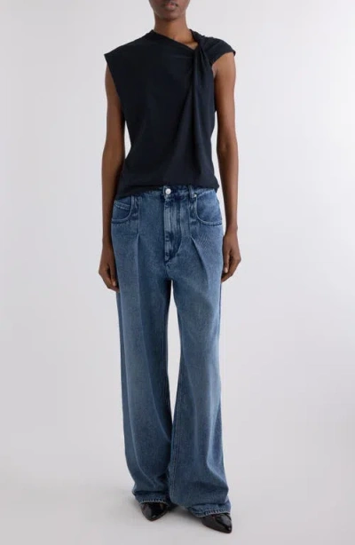 Isabel Marant Rodayna Wide Leg Jeans In Blue