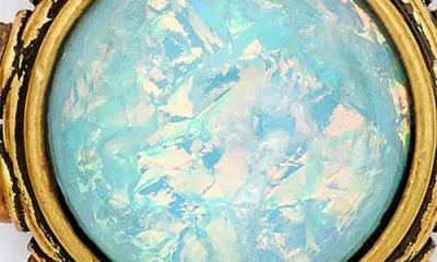 Kurt Geiger Signature Eagle Vintage Cabochon Drop Earrings In Animal Print