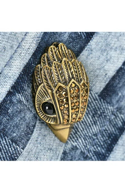 Kurt Geiger Womens Kensington Heart Denim Cross-body Bag In Blue