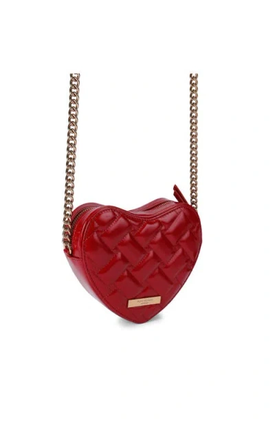 Kurt Geiger Kensington Heart Shape Crossbody In Red