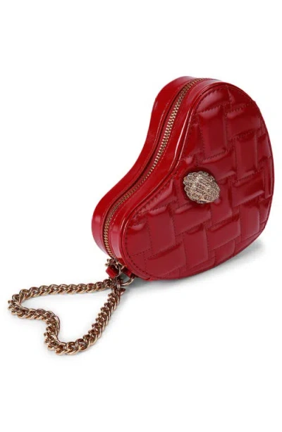 Kurt Geiger Kensington Heart Shape Crossbody In Red