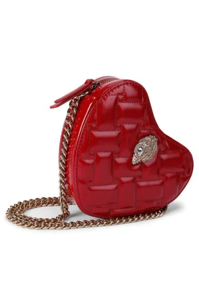 Kurt Geiger Kensington Heart Shape Crossbody In Red
