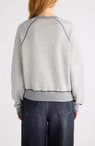 Chloé Logo Embroidered Fleece Sweatshirt In Gray