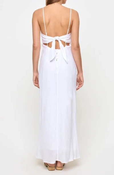 L*space Lspace Moonrise Linen Maxi Dress In White
