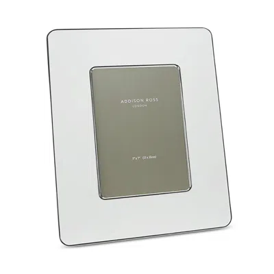 Addison Ross Silver Edged White Studio Enamel Photo Frame, 5 X 7 In Gray