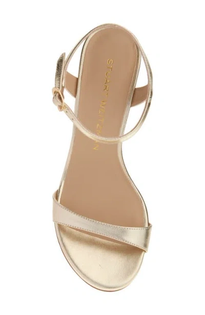 Stuart Weitzman Babette 85 Ankle Strap Sandal In Neutral