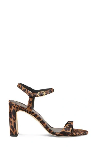 Stuart Weitzman Babette 85 Ankle Strap Sandal In Brown