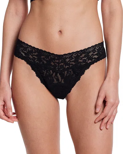 Hanky Panky Signature Lace® Leakproof Original Rise Thong In Black