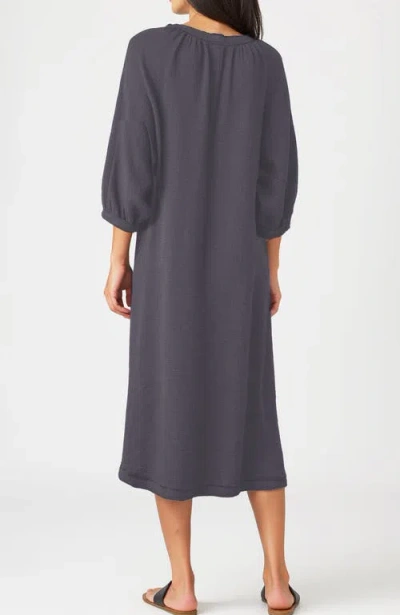 Ocean + Main Ocean+main Gauze Dress With Pockets In Gray