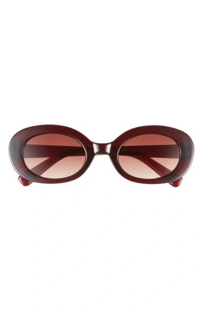 Bp. Oval Sunglasses In Brown
