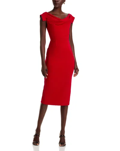 Black Halo Jackie O Sleeveless Sheath Dress In Classic Red