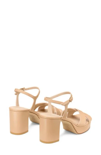 Stuart Weitzman Dayna Ankle Strap Platform Sandal In Brown