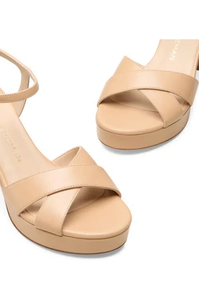 Stuart Weitzman Dayna Ankle Strap Platform Sandal In Brown