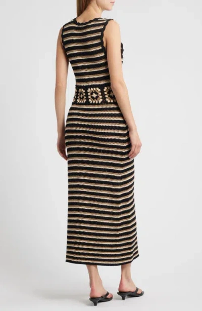 Rails Coco Crochet Midi Dress In Black