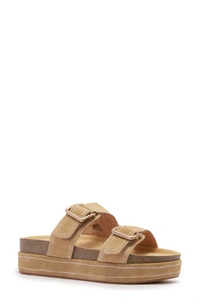 Frankie4 Bennett Platform Slide Sandal In Neutral
