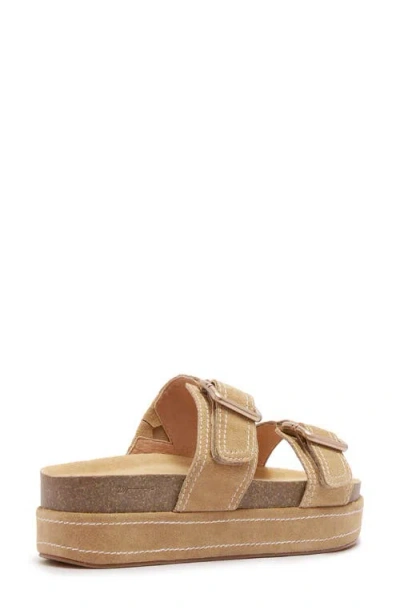 Frankie4 Bennett Platform Slide Sandal In Neutral