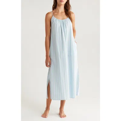 Lunya Airy Cotton Nightgown In Blue