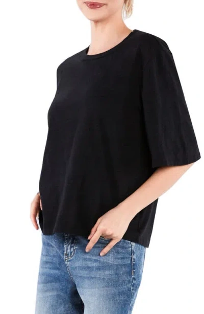 Hint Of Blu Hig Hug Crewneck T-shirt In Black