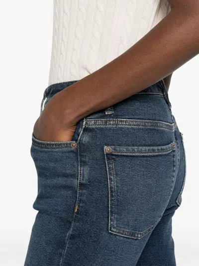 7 For All Mankind Straight Leg Calie Jeans In Blue