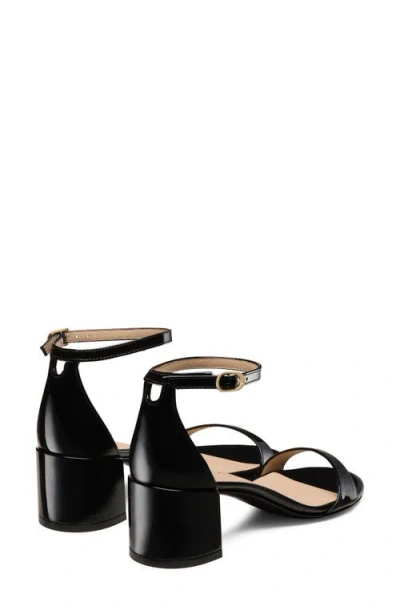 Stuart Weitzman Nudist Block Heel Sandal In Black