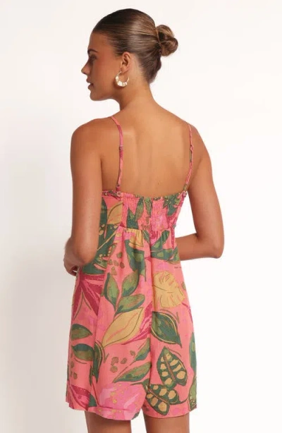 Petal And Pup Petal & Pup Analu Tropical Print Romper In Pink