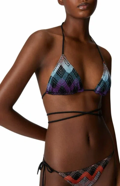 Missoni Zigzag Triangle Bikini In Multi