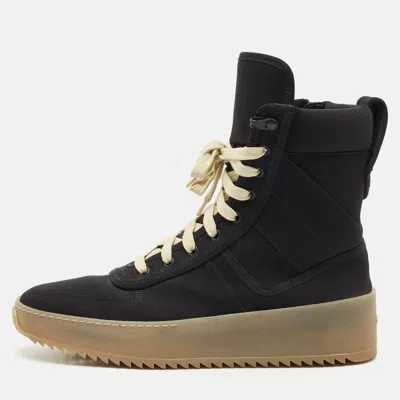 Pre-owned Fear Of God Black Neoprene Jungle High Top Sneakers Size 41