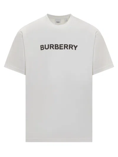 Burberry Oversized T-shirt That Sports The House Logo On The Front In White