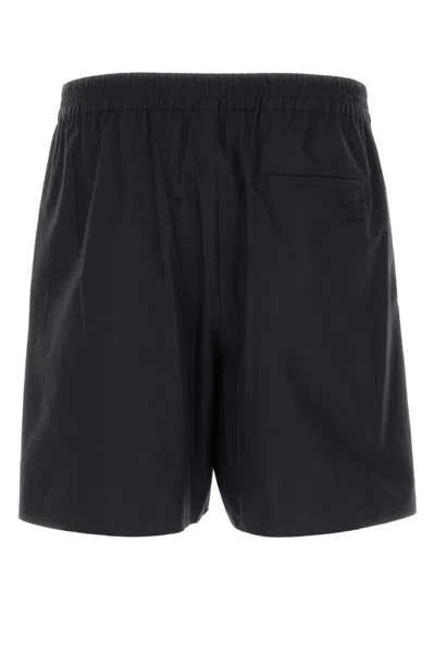 Fendi Elasticated-waist Side-slit Shorts In Black