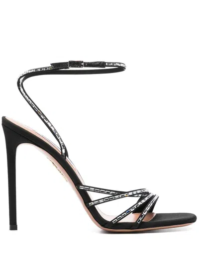 Aquazzura Embellished Fabric Mistica Sandals In Multi