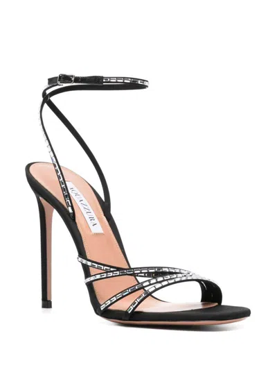 Aquazzura Embellished Fabric Mistica Sandals In Multi