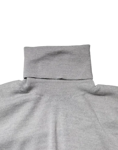 Pre-owned Dolce & Gabbana Gray Long Sleeve Turtleneck Pullover Men's Sweater ()