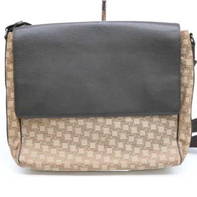 Pre-owned Dunhill Canvas Leather Shoulder Bag ()