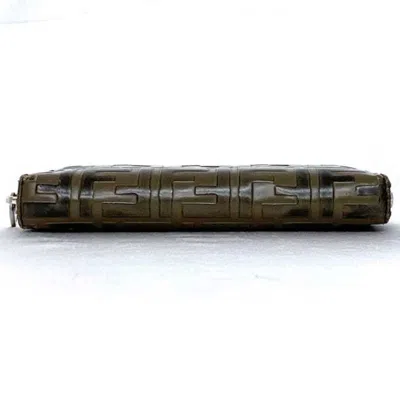 Pre-owned Fendi Brown Leather Long Wallet (bi-fold) ()
