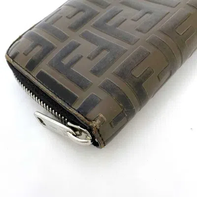 Pre-owned Fendi Brown Leather Long Wallet (bi-fold) ()