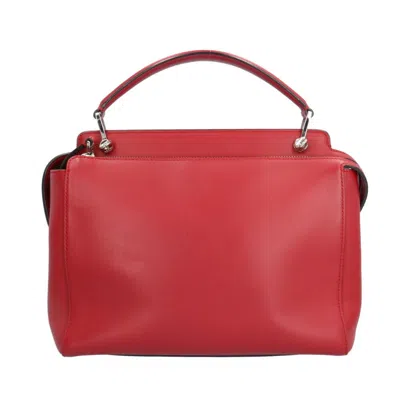 Pre-owned Fendi Dotcom Red Color Leather Shoulder Bag ()