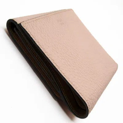 Pre-owned Fendi Light Pink Leather Wallet (bi-fold) ()