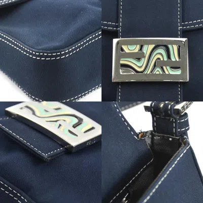 Pre-owned Fendi Navy Canvas Shoulder Bag ()