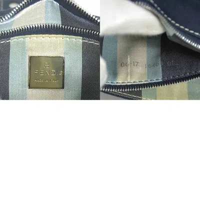 Pre-owned Fendi Navy Canvas Shoulder Bag ()
