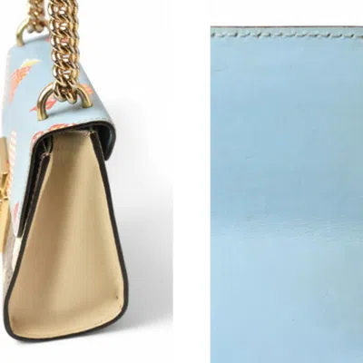 Pre-owned Gucci Beige Blue Brown Gg Supreme Shoulder Bag ()