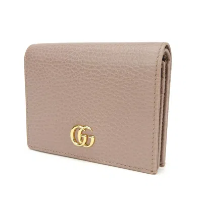 Pre-owned Gucci Beige Leather Wallet (bi-fold) () In Sand