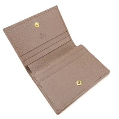 Pre-owned Gucci Beige Leather Wallet (bi-fold) () In Sand